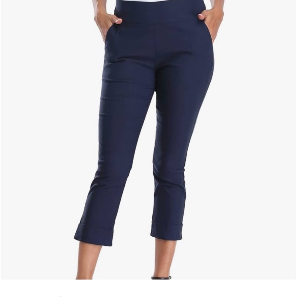 Women's Navy Cropped Pants HDE Amazon